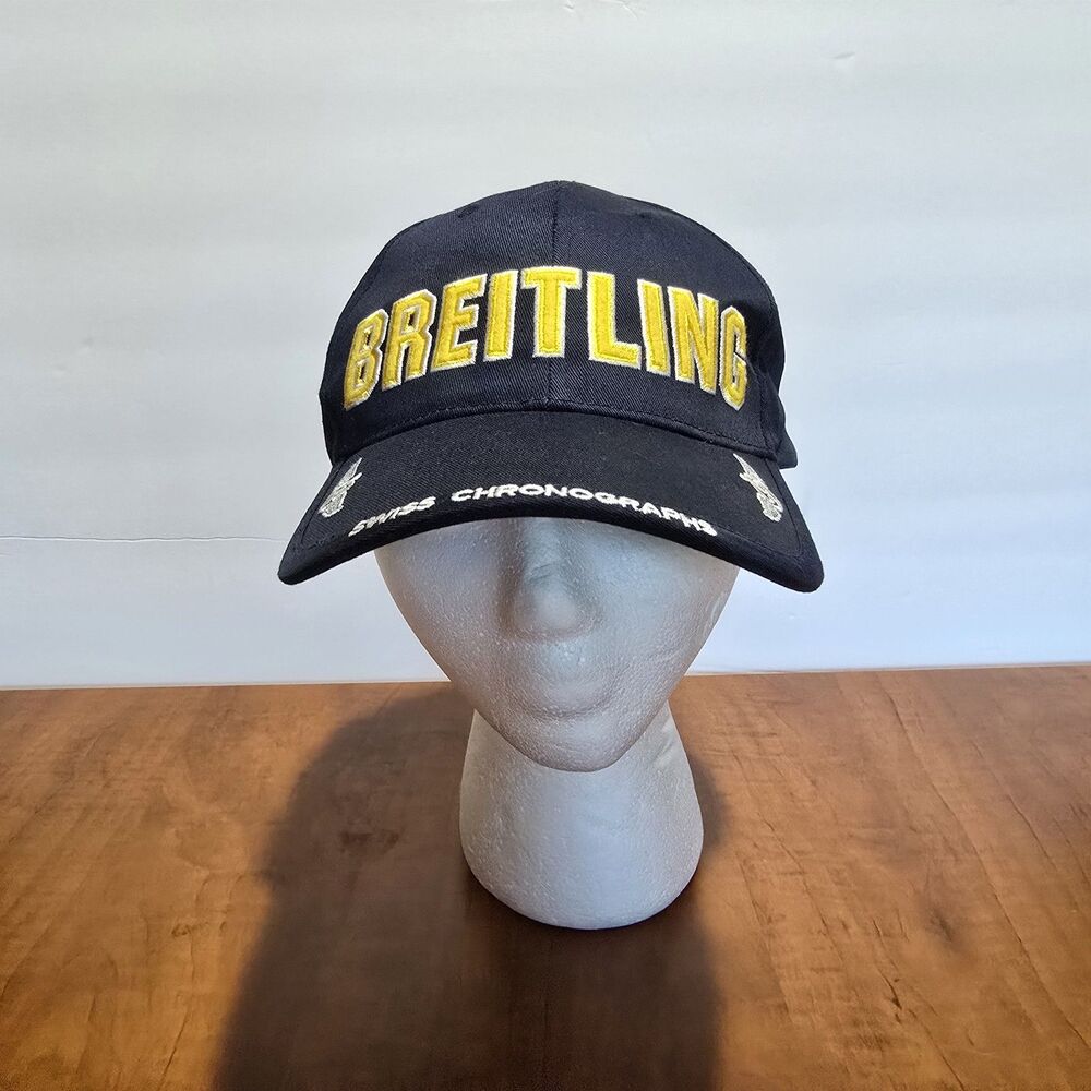 Breitling Vintage Swiss Cronographs Adjustable Embroidered Stitch Snapback Hat